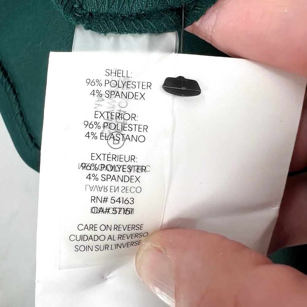 CALVIN KLEIN Scuba Crepe Midi Dress Size 4 Malachite Green 3/4 Puff Sleeve NWT - Picture 11 of 12